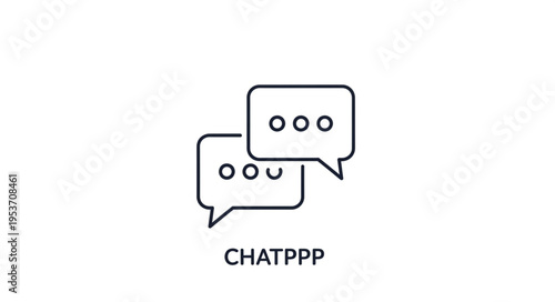 Chat Bubbles Icon - Communication and Dialogue Symbol for Messaging Apps.