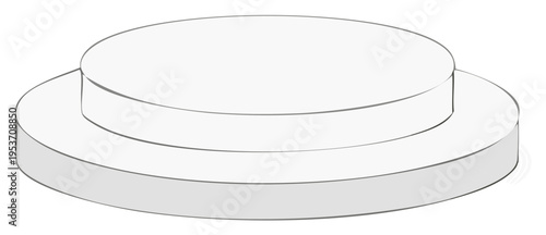 Two Tiered Round Stage or Platform Display for product demonstration or showcasing in presentations or stores