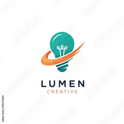 A stylized lightbulb icon with a swoosh, representing an idea