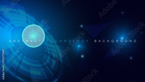 Vertical Symmetrical Plexus Network Background for Technology Concept