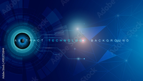 Modern Digital Globe with Circular HUD Interface Technology Background