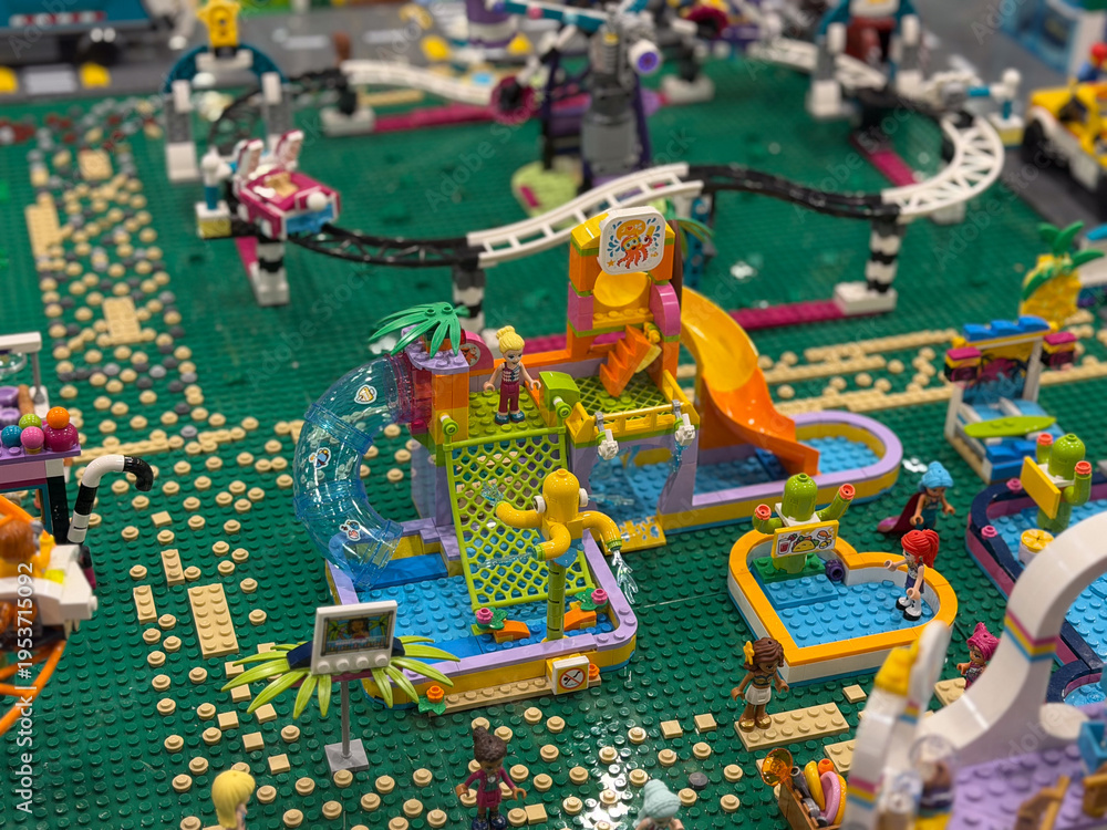 Fototapeta premium Lego waterpark playset scene