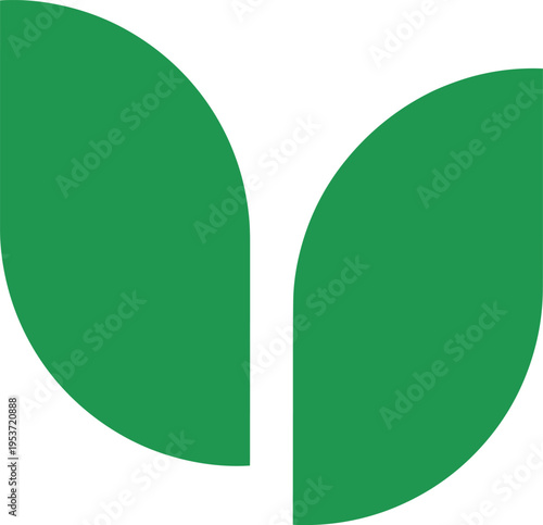 Green leaf logo silhouette vector illustration design graphic, nature sustainability health eco brand art concept, modern decorative creative collection