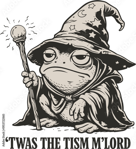 T'was the 'Tism M'Lord Svg, Funny Frog Wizard Meme Svg, Funny Autism Warrior Svg, Neurodiversity Svg