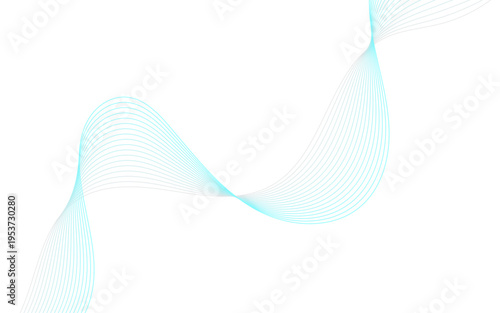 Abstract Flowing Lines Wave Design With Minimal Yellow and Gray Ribbon Curves on White Background.