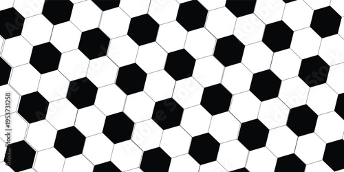 eamless vector illustration of black and white soccer ball pattern background. eps 10