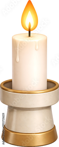 Cute 3D Buddha’s Birthday Illustration with Young Monk, Buddha Statue and Lotus Flower