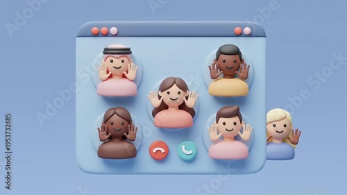 Diverse People Avatars in Browser Window.