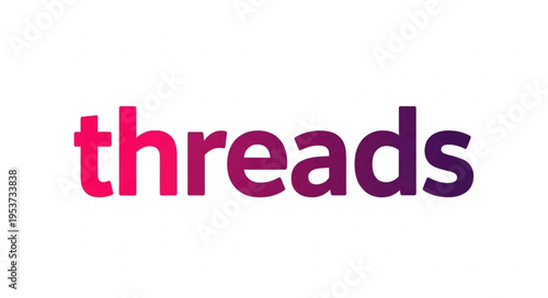 Threads Logo Featuring a Gradient Color Scheme on a White Background.