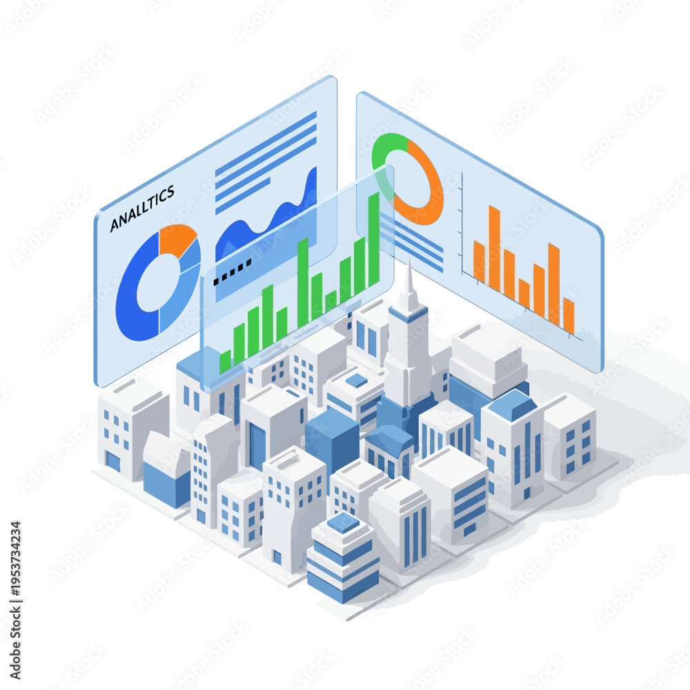 Obraz premium 3d render of a modern building icon on a map