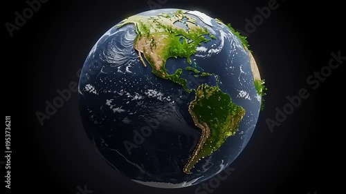 Earth from space showing continents.