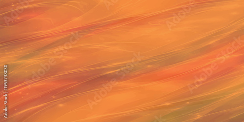 Abstract orange and red background with waves featuring a dramatic sunset sky and beautiful clouds over a landscape at dusk