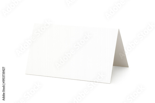 White tent card blank name placeholder mockup