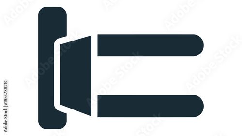 Door mounted storage shelf icon, space saving solution, simple vector illustration