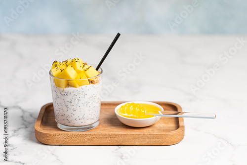 Wallpaper Mural Chia pudding with Mango in Glass Torontodigital.ca