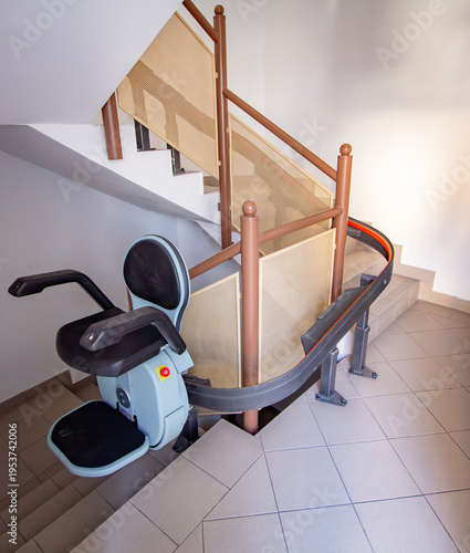 Disabled climbing mobility chair, mobile stair lift helping wheelchair