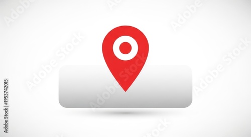 Free Download Red location pin icon on white smartphone screen for GPS navigation and travel apps - GFXLoad