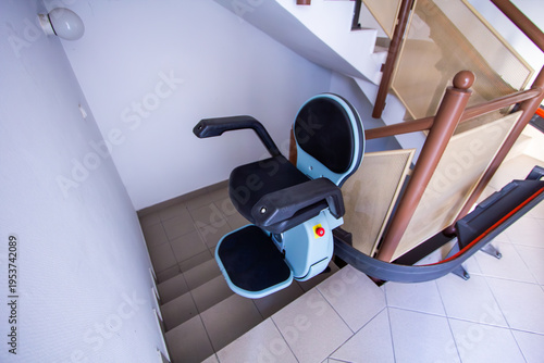 Disabled climbing mobility chair, mobile stair lift helping wheelchair