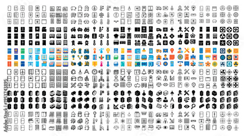 App icons with phone chat gear minimal