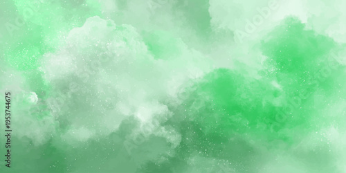 Abstract blue sky and clouds watercolor texture with bright light and soft white cloudscape on a nature backdrop