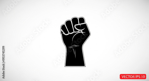 Black Power Fist Symbol of Resistance and Solidarity.