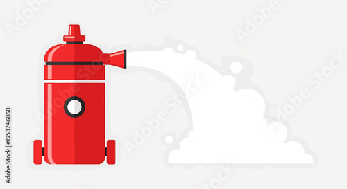 Red fire hydrant spraying water outdoors.