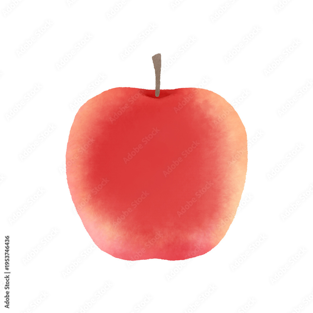 Obraz premium 水彩風のりんごのイラスト