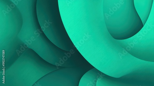Abstract teal background showcasing smooth curves and waves, perfect for use in modern design projects, digital graphics, and artistic presentations.