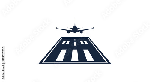 Airplane Taking Off From Runway - Aviation Travel Concept