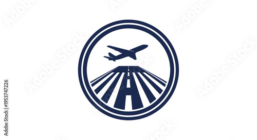 Airplane Taking Off From Runway - Aviation Travel Concept