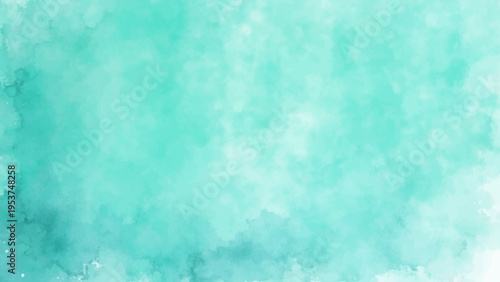 Vector Azure watercolor wash creates an ethereal ambience of the blue green shades and abstract expressionist forms create a gentle textured backdrop which evokes calmness and tranquil feelings