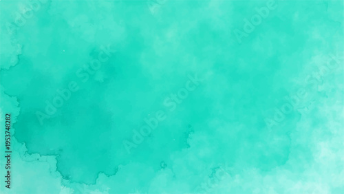 Vector Vivid turquoise abstract watercolor artistic style shows pure elegance and minimalist design with aqua hues and modern and simple