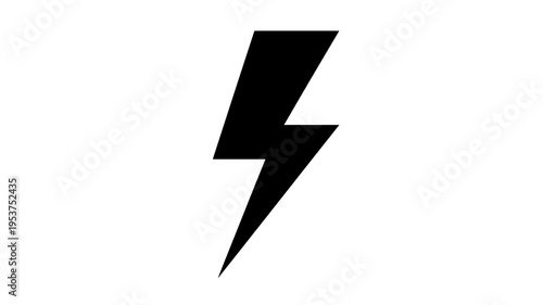 Free Download Lightning Bolt Icon on WHITE BACKGROUND – Electric Power Symbol Image - GFXLoad