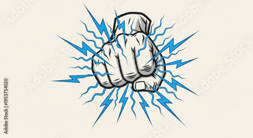 Electric Fist - A Powerful Symbol of Energy and Strength.