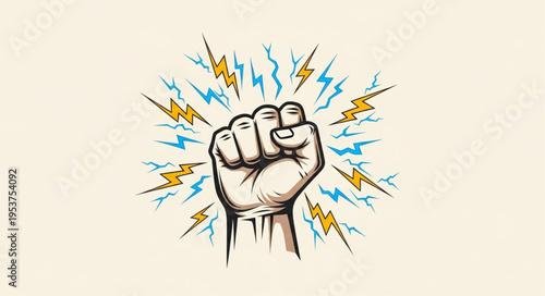 Empowered Fist - A Symbol of Strength, Resistance, and Overcoming Challenges.