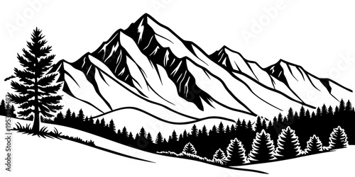 USA, US, U.S, United States - Boulder skyline minimal svg mountain line art vector clean 

