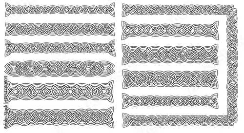 Intricate lace border designs and patterns.