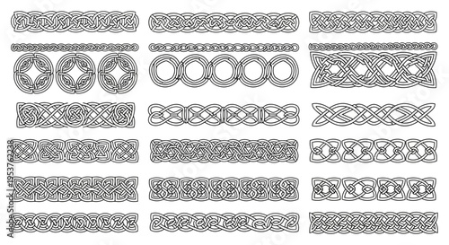 Collection of ornate decorative border designs.