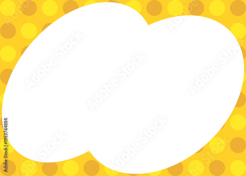 コピースペースのあるポップでシンプルな背景素材_ドット_オレンジ