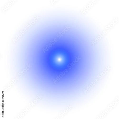Blue glowing circle dot light. 