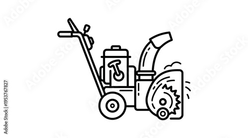 Outline of a Snow Blower for Winter Maintenance