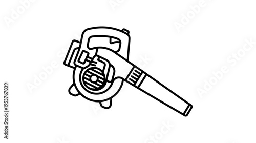 Outline of a Handheld Leaf Blower