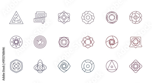 Geometric shapes and abstract designs, a visual compilation of minimalist style on display