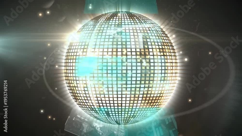 Animation of light spots over disco ball