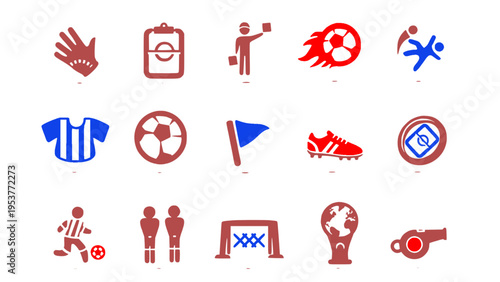 Collection of icons featuring sports, games, and physical activities in modern flat style.