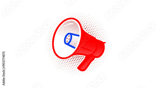 Simple vector illustration of a megaphone for announcement, promotion, and communication concepts.