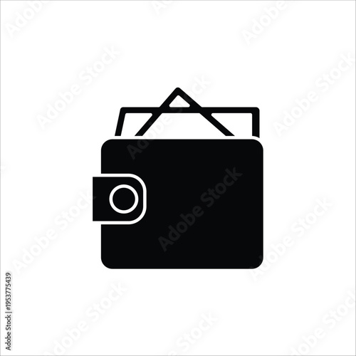 wallet icons. simple solid vector illustration
