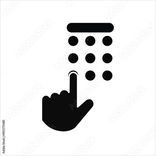 pin code icons. simple solid vector illustration