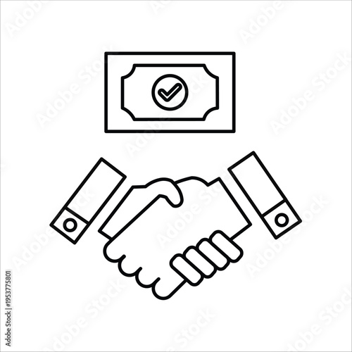 pay icons. simple line vector illustration