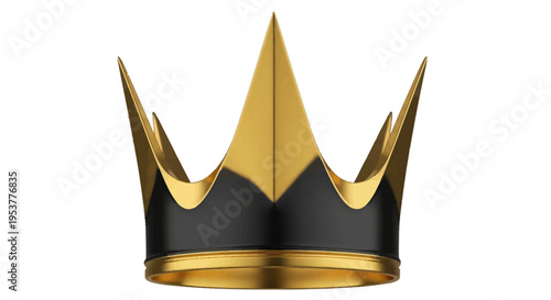Elegant Illustration of a Golden Crown on a White Background for Luxury and Success